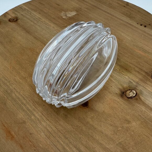 Gorham Crystal Egg  Nut Shape Trinket Box Vintage - Picture 8 of 11